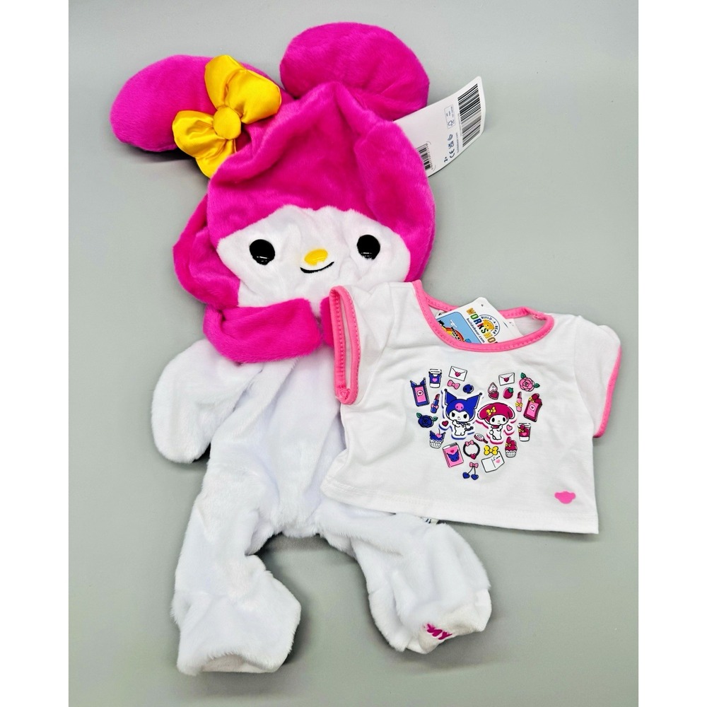 My Melody Build A Bear Plush Hello Kitty Sanrio 2023 NWT Unstuffed Tee Shirt